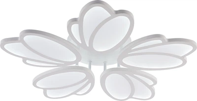 Люстра LED, 120W WH, ССТ 3000-6500К, Ø590*75, с пультом, акрил/металл