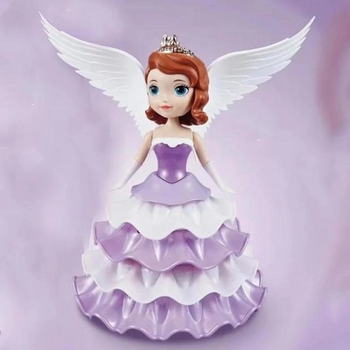 Вращающаяся танцующая кукла ночник принцесса Dancing Angel 17х17 см