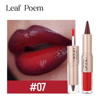 Двухстороннее средство для губ (Карандаш + Глянец) Leaf Poem Lip 2 in 1 Эффект Омбре / Плампер. Оттенок 07(II) 34454