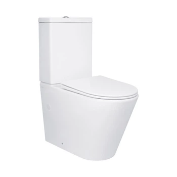 Унітаз підлоговий Qtap Swan безобідковий з сидінням Soft close білий (QT16222182TW)