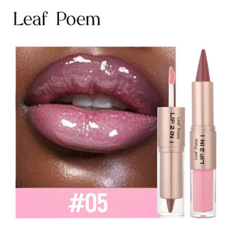 Двухстороннее средство для губ (Карандаш + Глянец) Leaf Poem Lip 2 in 1 Эффект Омбре / Плампер. Оттенок 05(II) 34452