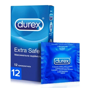 Презервативы латексные с силиконовой смазкой Durex Extra Safe (максимальная надежность) 12 шт.(5010232954205)