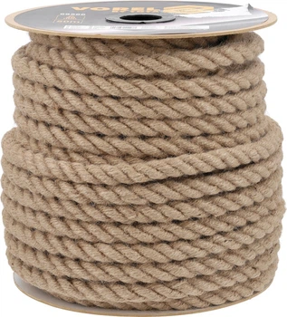 Мотузка джутова VOREL 20 мм 50 м на котушці 69566 (5906083114977)