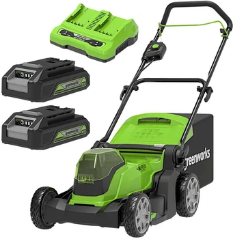Газонокосарка акумуляторна Greenworks G24X2LM41K2X