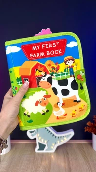Мягкая книжка-бизиборд C 73097 "Ферма" фетр
