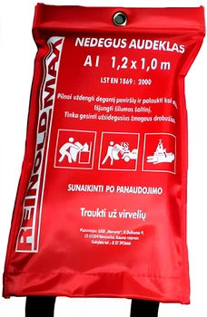 Mata ognioodporna Reinold Max 100 x 120 cm Czerwony (4771620842139)