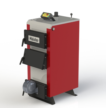 Твердотопливный котел длительного горения Kotlant КМ-12,5 кВт с автоматикой и вентилятором