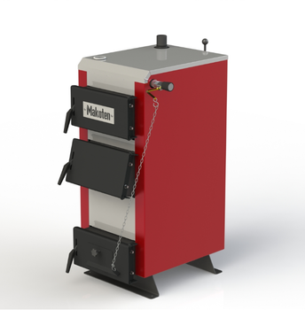 Твердотопливный котел длительного горения Kotlant КМ-12,5 кВт с механическим регулятором тяги