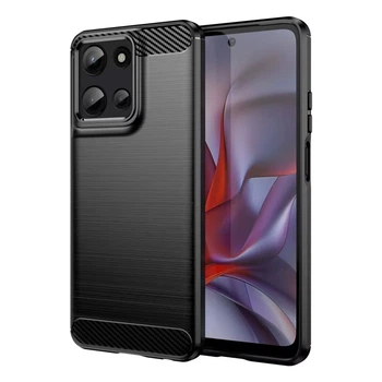 Чохол Lenuo Carbon Fiber для Motorola G15 Black