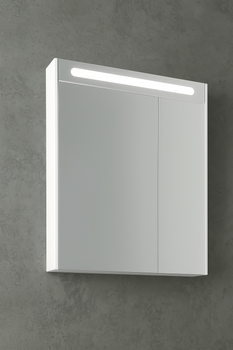 Дзеркальна шафа Aquanil Napoli Dorado 80 800х730х170 мм, біла