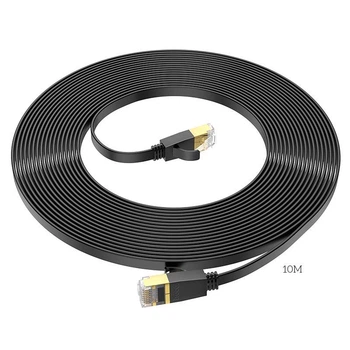 Кабель віта пара Hoco US07 General pure copper flat86work cable 10 метрів 1Gbps патч-корд