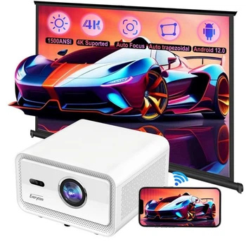 Проектор Everycom Cubelite MINI 1500 ANSI люмен 4K на Android 12, 2+32GB, LCD 1080P, Wi-Fi, Bluetooth, для дому та офісу (Everycom Cubelite MINI 1500 ANSI HI3751 V352)