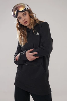 Худи BURTON W OAK LONG PULLOVER HOODIE true black heather - 20840-B11 - M
