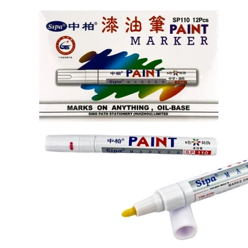 Маркер перманентный белый Sipa SP110 Paint 3 мм