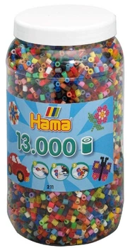 Набір кольорових намистин Hama Midi 13000 шт (211-68) (028178211684)