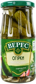 Огірки Верес мариновані 435 г (4823105408481)