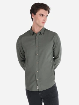 Рубашка хлопковая мужская Colin's CL1048576KHA S Khaki (8683197782175)