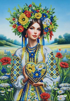 Набор для вышивки бисером картины ARHIBIS Украиночка, 30*42 см (В593)
