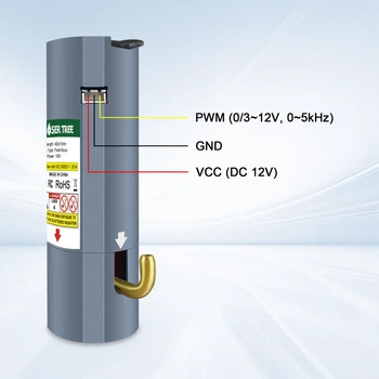Потужний лазер з подачею повітря 80 Вт 450 нм для CNC3018 PRO, модуль LT-80W-F45, гравіювання різання
