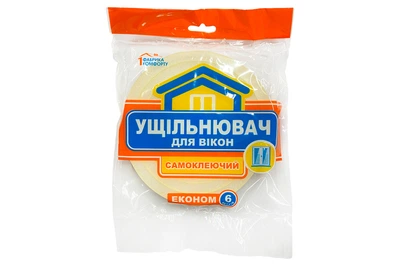 Уплотнитель поролоновый Эконом 6м x 8 x 10мм оконный (534973)