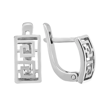 Сережки срібні фантазія без каменів Silver Style (21260.00 sku:2300103061105)