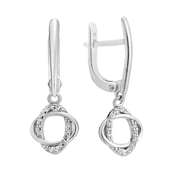 Серьги серебряные фантазия с россыпью Silver Style (21751.10 sku:2300103382187)
