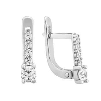 Серьги серебряные с фианитами Silver Style (20611.30 sku:2300104016425)