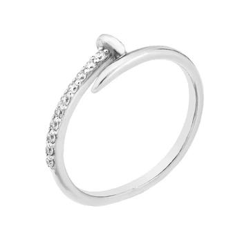 Кольцо серебряное Гвоздь с фианитами Silver Style 19 р. (10641.12 sku:2300103840236)