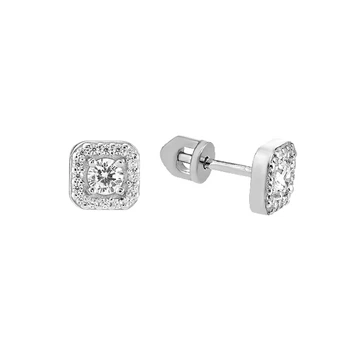 Сережки-пусети (гвоздики) срібні з фіанітами Silver Style (31011.35 sku:2300104352073)