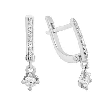 Сережки срібні з фіанітами Silver Style (22541.30 sku:2300103387335)