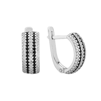 Серьги серебряные дорожка с фианитами Silver Style (20413.10 sku:2300104235574)