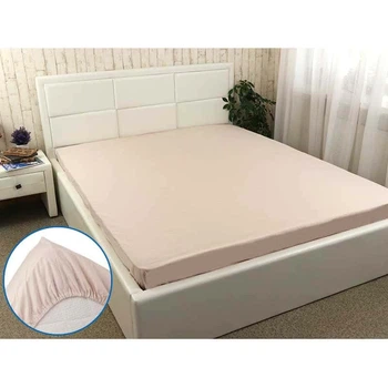 Простынь Руно 120х200 на резинке "Grey" бязь 506.114У_Beige
