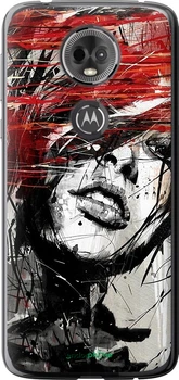 Чехол на Motorola Moto E5 Plus Лицо девушки "1162u-1412-70447"