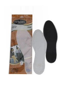 Стельки Corbby Leder White кожаные антибактериальные, белые, размер 35/36