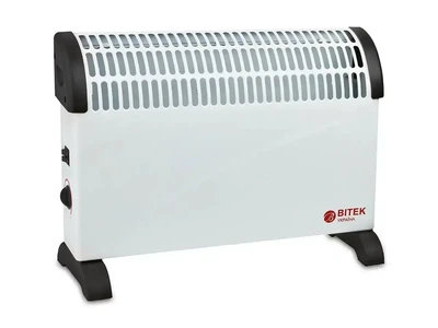 Нагреватель электрический конвекционный BITEK BT-4120, 2000 Вт, 3 режима быстрого нагрева помещения, Белый
