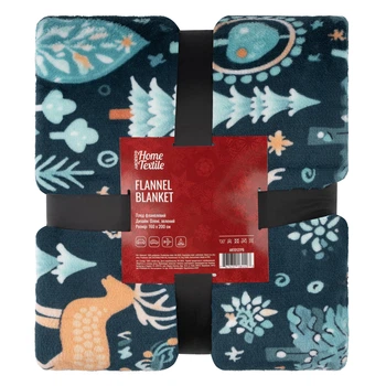 Плед Ardesto Christmas Flannel 100% полиэстер 160x200 олени Зеленый (ART0127PB)