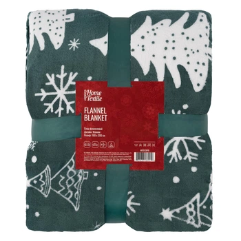 Плед Ardesto Christmas Flannel 160х200см, 100% полиэстер, елки (ART0128PB)