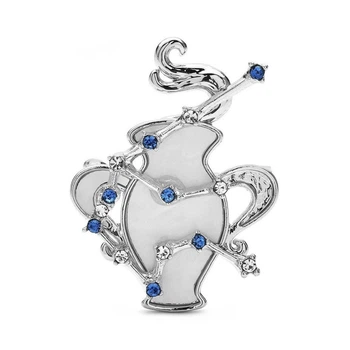 Брошь BROCHE бижутерия Знаки Зодиака Водолей серебристая BRBF115148