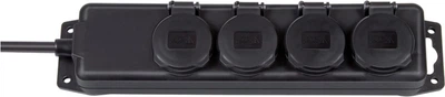 Przedłużacz Brennenstuhl IP44 4 gniazda 2 m Czarny (1159960)