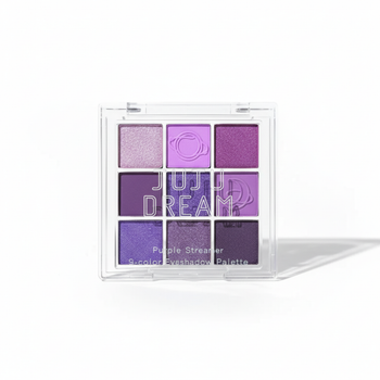 Тіні для повік Juju dream Purple streamer 9 відтінків, матові та шимерні текстури, Фіолетові
