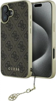 Etui Guess 4G Charms Collection do Apple iPhone 16 Brown (GUHCP16SGF4GBR)