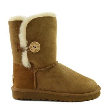 УГГ Коричневі Замша з Гудзиком Ugg Bailey Button II Chestnut Suede (39, коричневий)