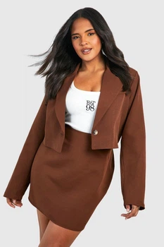 Жакет жіночий Boohoo 112888-3 52 коричневий (1128880351)