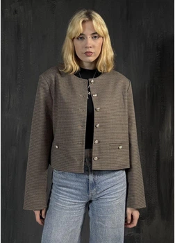 Жакет жіночий H&M 600616-4 L(175/104) коричневий (2000005076282)