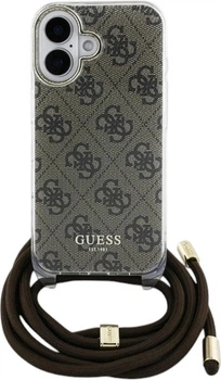Etui Guess Crossbody Cord 4G Print do Apple iPhone 16 Brown (GUHCP16SHC4SEW)