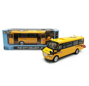 Автомодель металлическая Школьный автобус 1:32 Die-Cast 671 звук свет