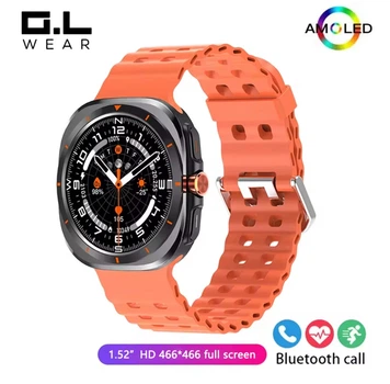 Розумний смарт-годинник G.L Wear GT7 Ultra Orange з AMOLED 1.52" Bluetooth 5.3 Дзвінками Моніторингом здоров'я Спортивними режимами