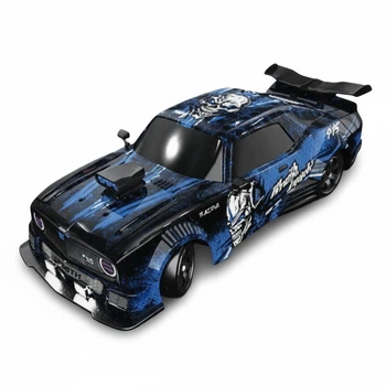 Радиоуправляемая Дрифт-машина SC 16 A 18, 4WD, 1:16, Аккумулятор 3.7V, 2.4GHz, Парогенератор, Сменные колеса, Синяя