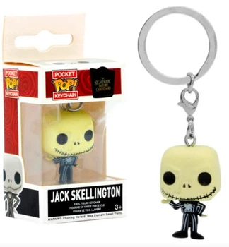 Брелок Джек Скеллингтон (Jack Skellington) "Кошмар перед Рождеством" (The Nightmare of Christmas) в коробке Funko Pop фигурка 4 см