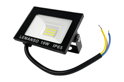 Прожектор светодиодный LED SMD 10w 6500K IP65 800LM "Посейдон" черный "LEMANSO" LMP73-11